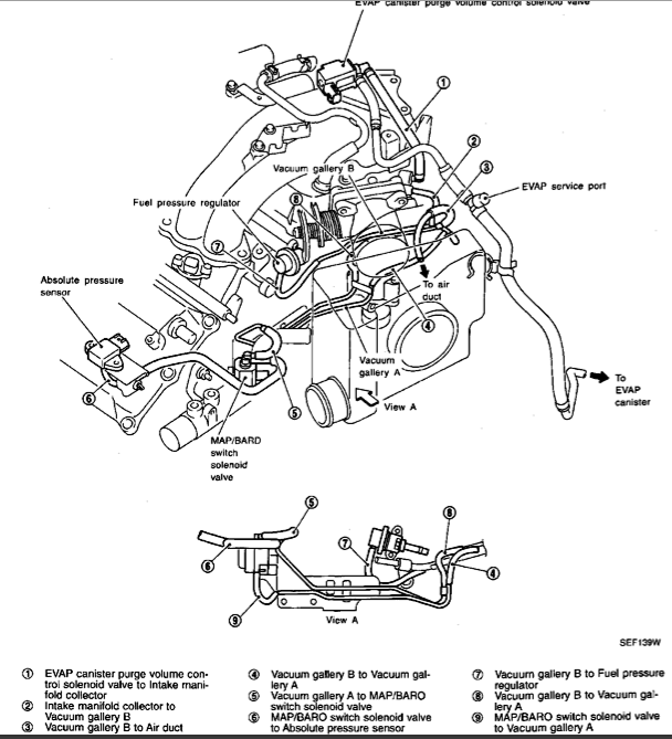 1997 Nissan maxima vacuum diagram #8